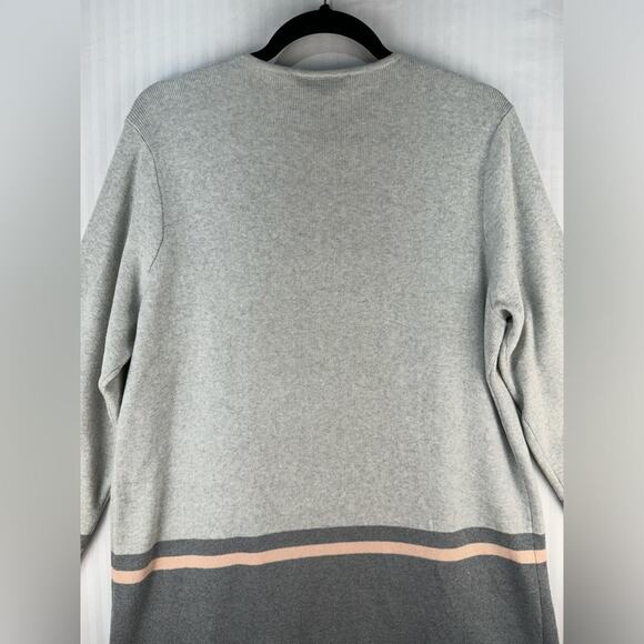 Apt. 9 Long Open Cardigan Sweater Women’s Large Cotton Blend Preppy Academia - Picture 7 of 9